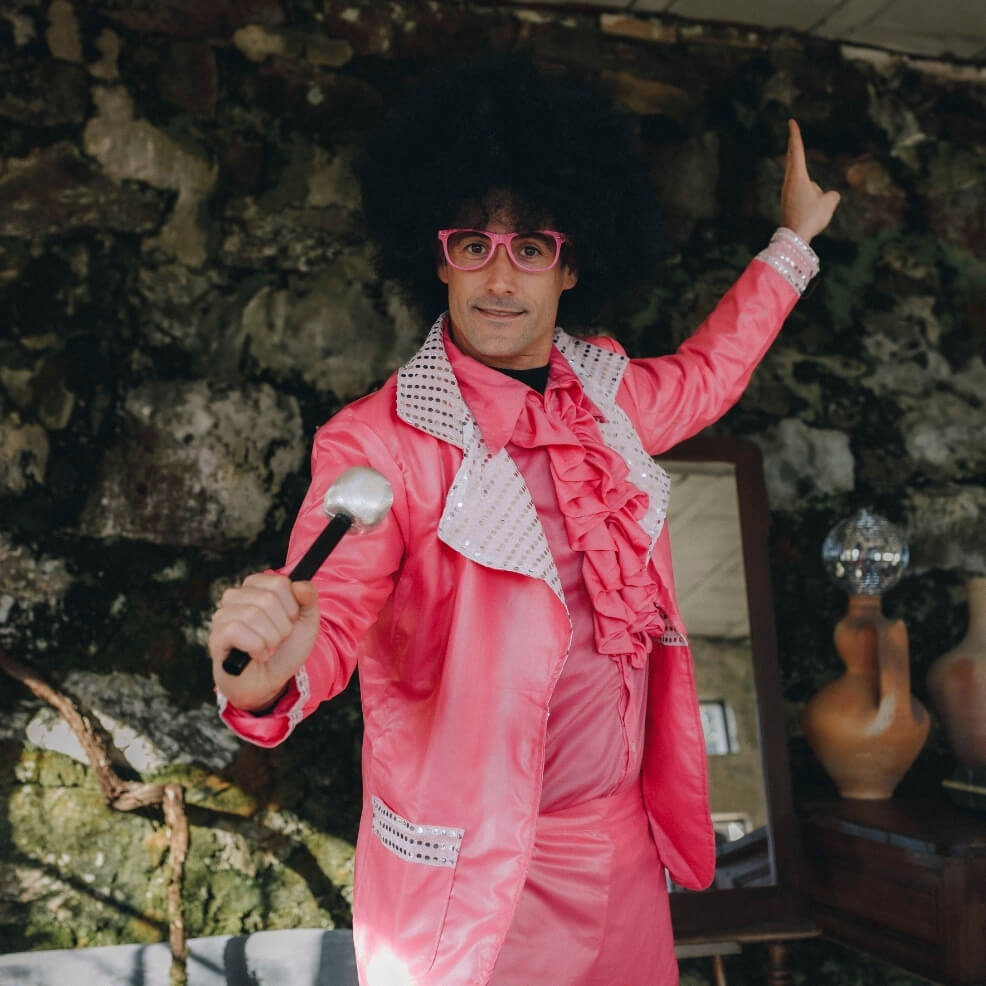 Déguisement Disco Rose pour homme