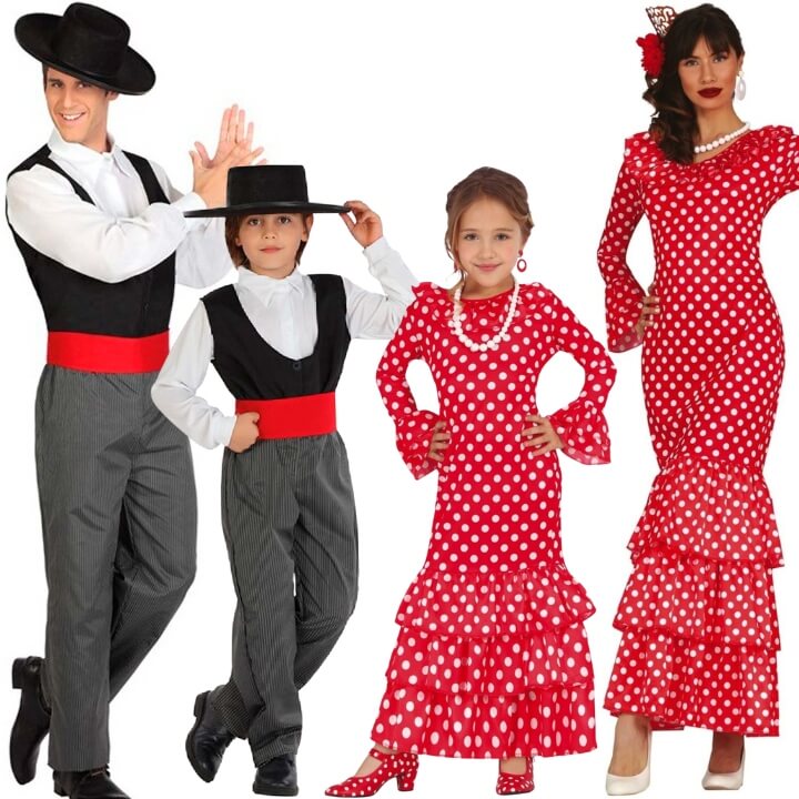 Déguisements en groupe de Flamenco