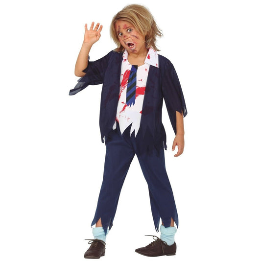 Déguisements de groupe Zombies Écoliers Bleus