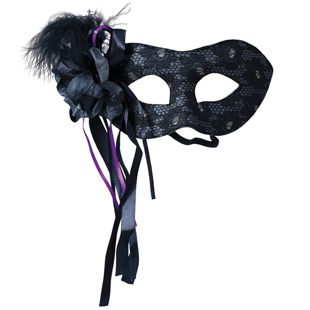 Loup noir avec plumes