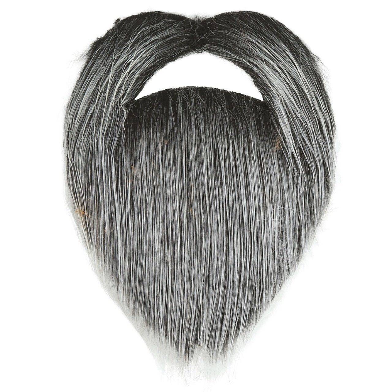 Barbe avec Moustache Grise