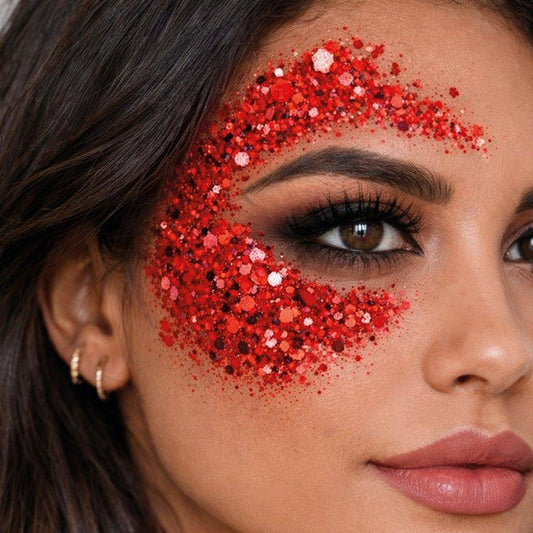 Stick Maquillage à Paillettes Rouge