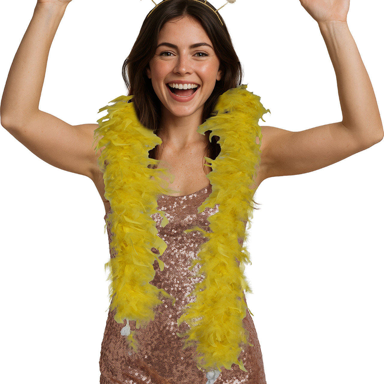 Boa de Plumes Jaune 80g