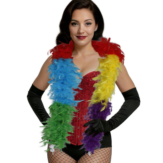 Boa en Plumes Multicolores 80g
