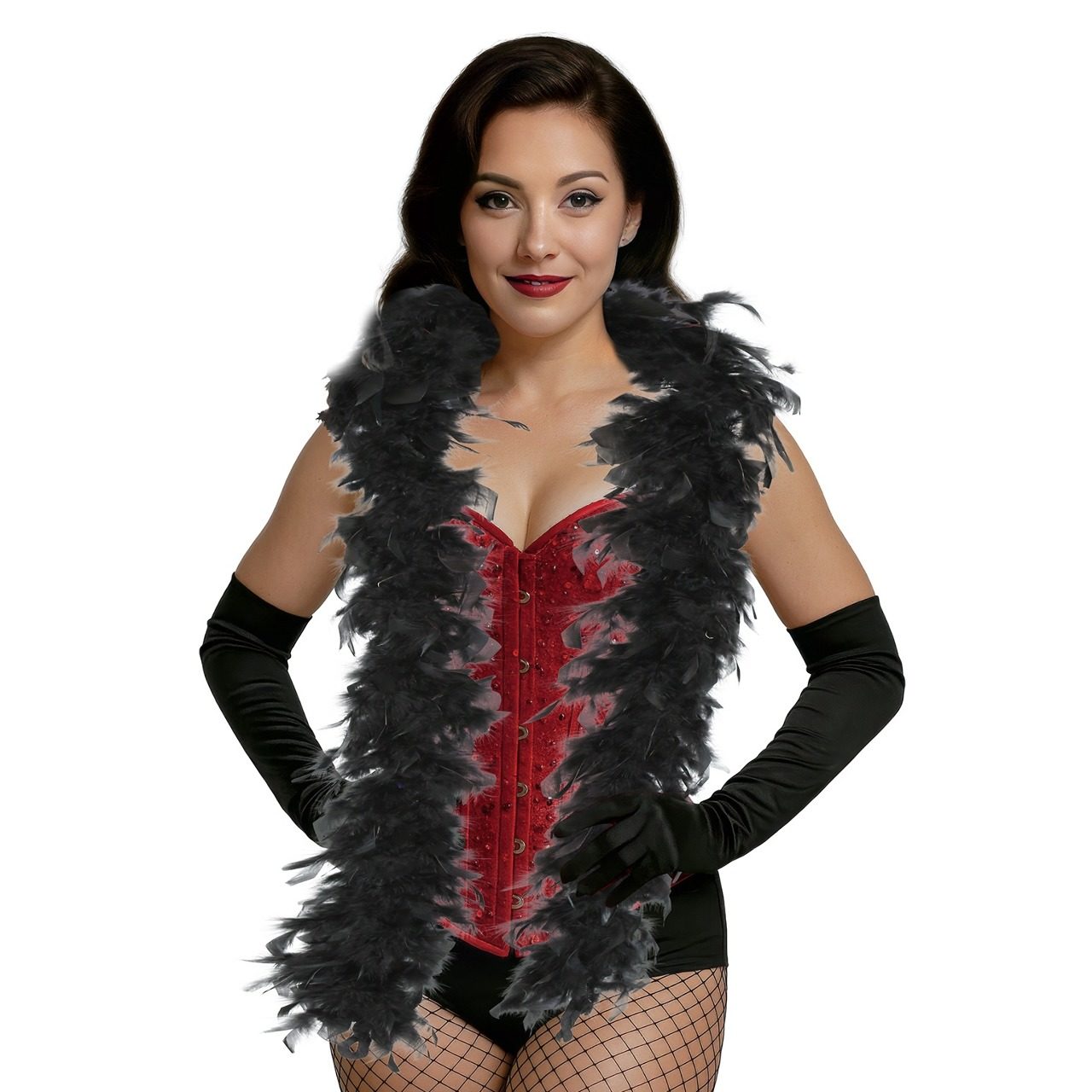 Boa en Plumes Noires 80g