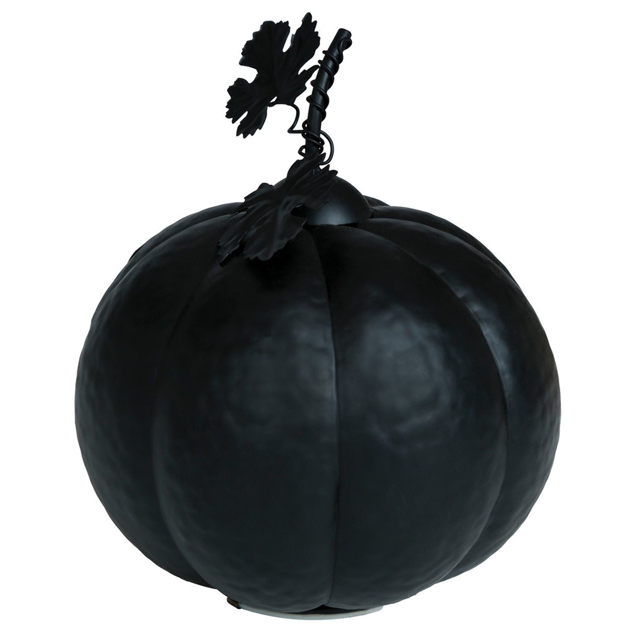 Citrouille Métallique Noire Lumineuse