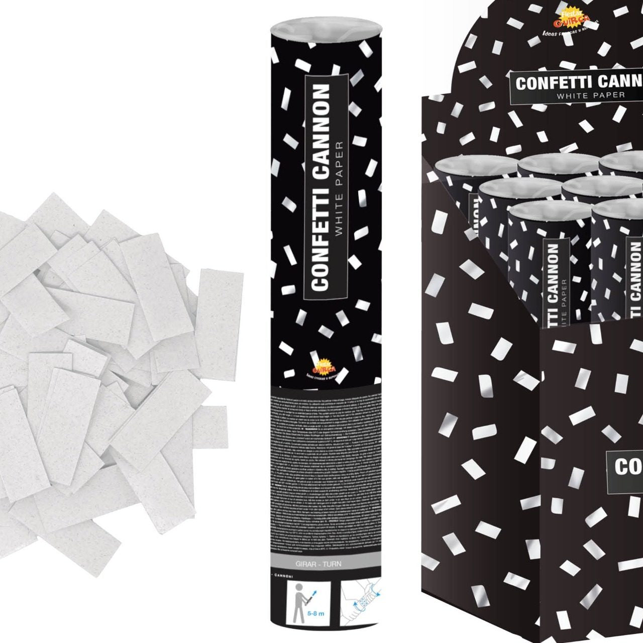 Canon de Confettis Blanc pour mariages