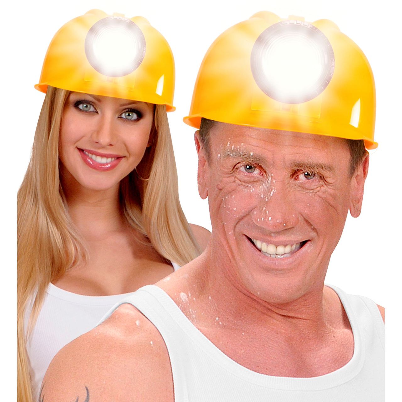 Casque d'Ouvrier avec Lumière