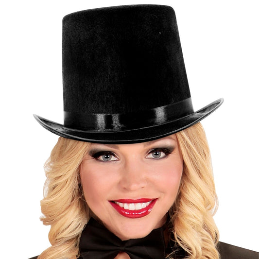 Chapeau Haut-de-Forme en Feutre Noir Deluxe