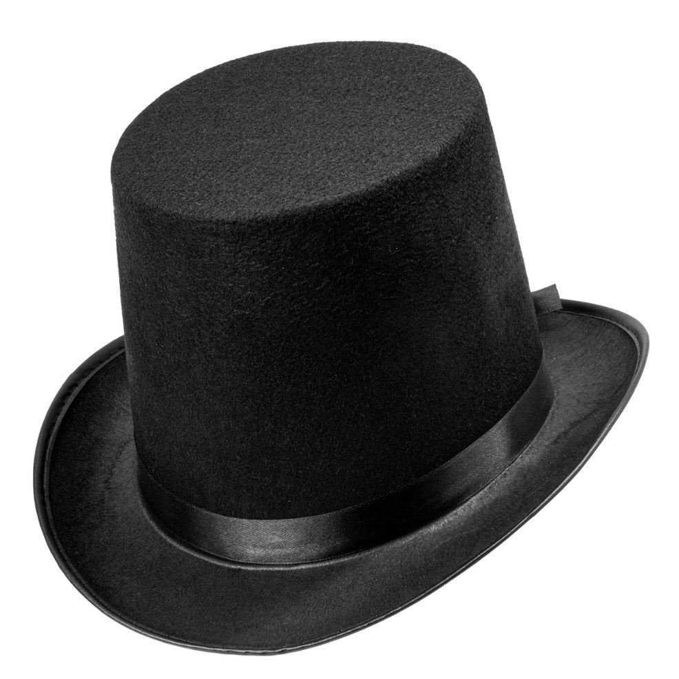 Chapeau Haut-de-Forme en Feutre Noir Deluxe