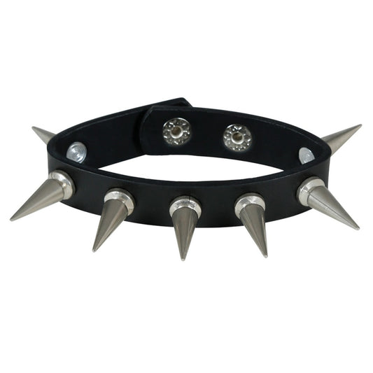 Collier à Pointes Punk Noir