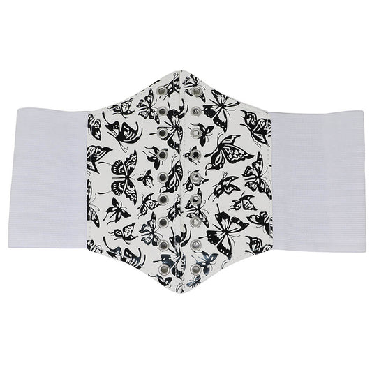Corset Blanc Papillons
