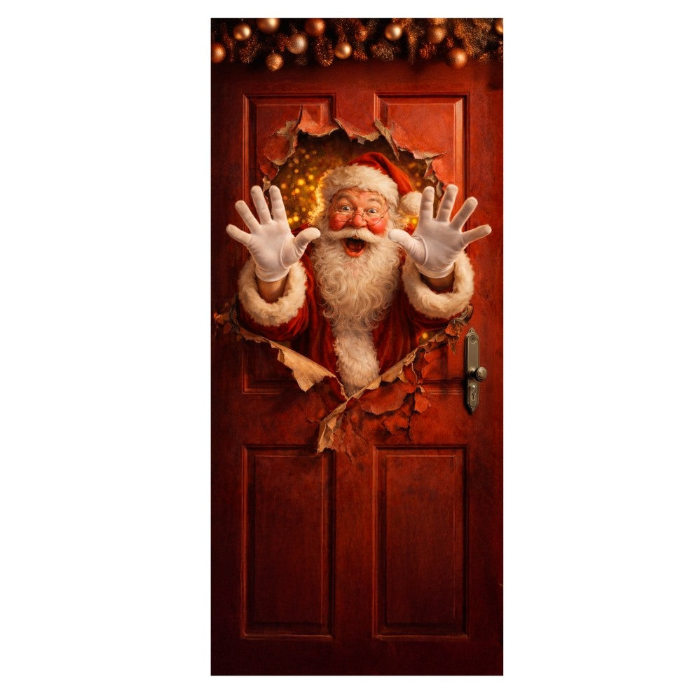 Panneau de porte de Père Noël de Noël