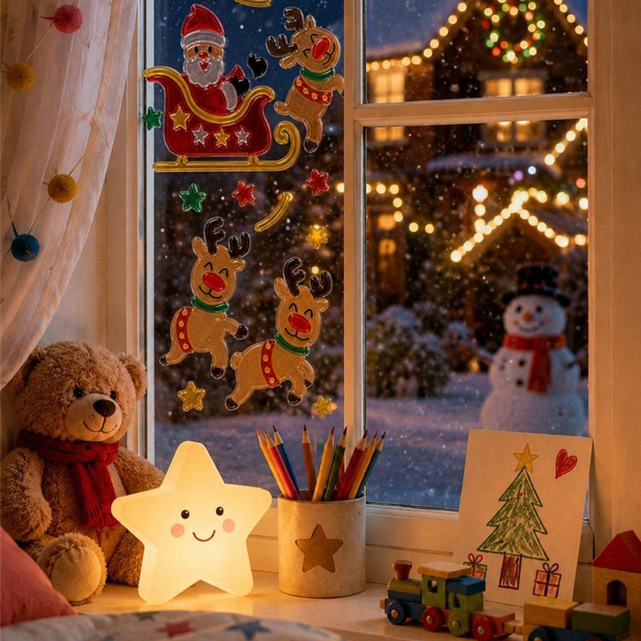 Décoration en gel Rennes de Noël