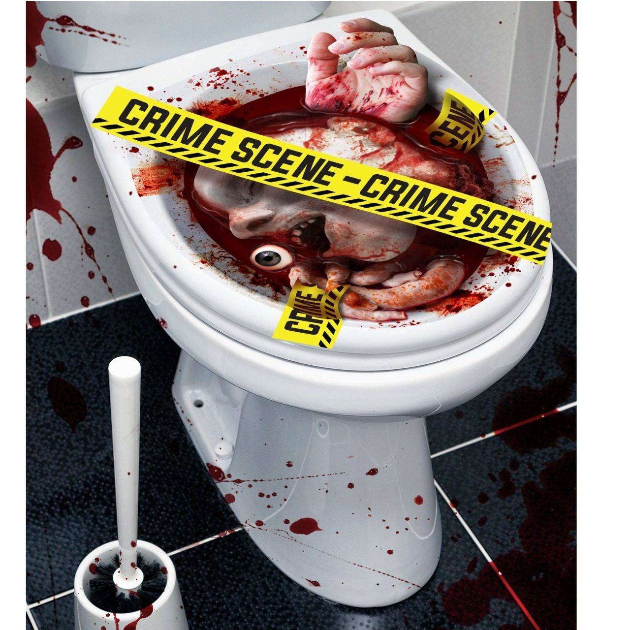 Décoration WC "SCÈNE DE CRIME"