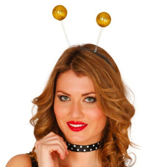 Serre-Tête à Boules Dorées Pailletées
