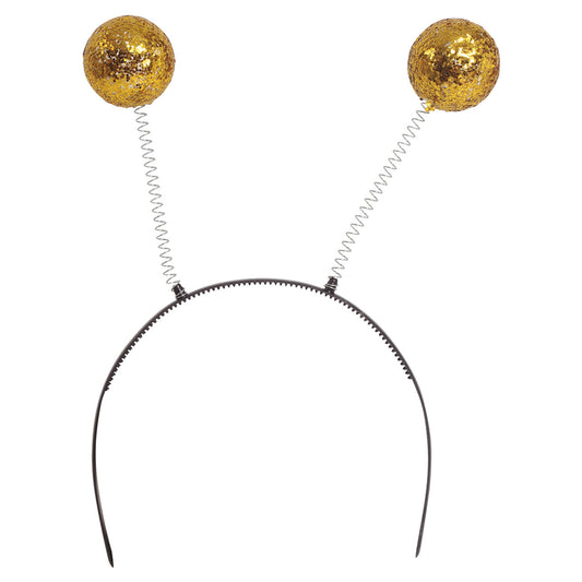 Serre-Tête à Boules Dorées Pailletées