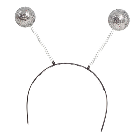 Serre-Tête à Boules Argentées Pailletées