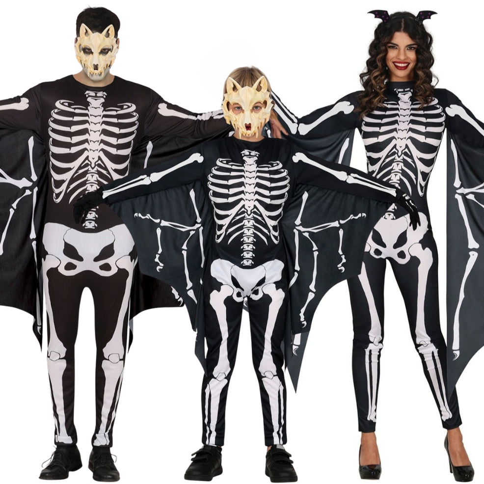 Déguisements en groupe de Squelettes chauve-souris