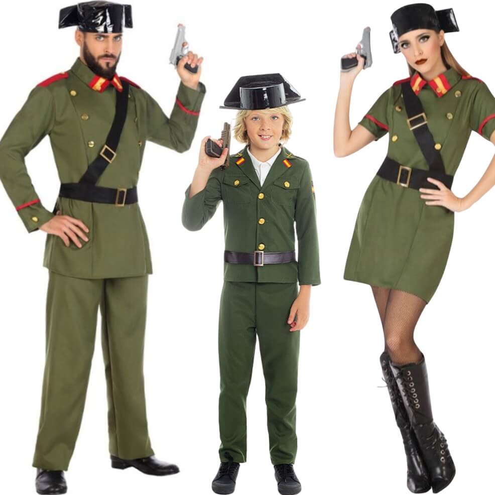 Déguisements en groupe de Guardia Civil Espagnole