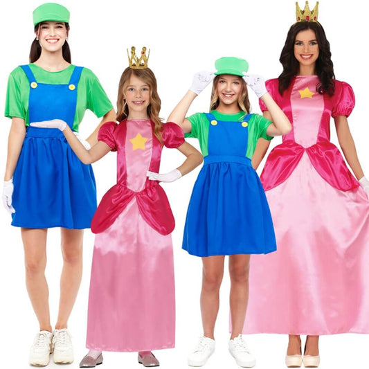 Déguisements de groupe Luigi et Princesse Peach