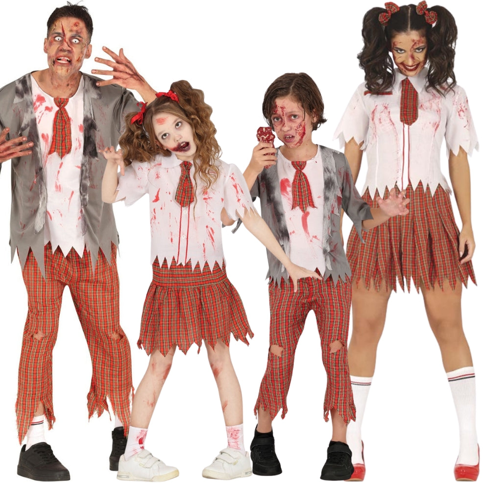 Déguisements de groupe de Collégiens Zombies