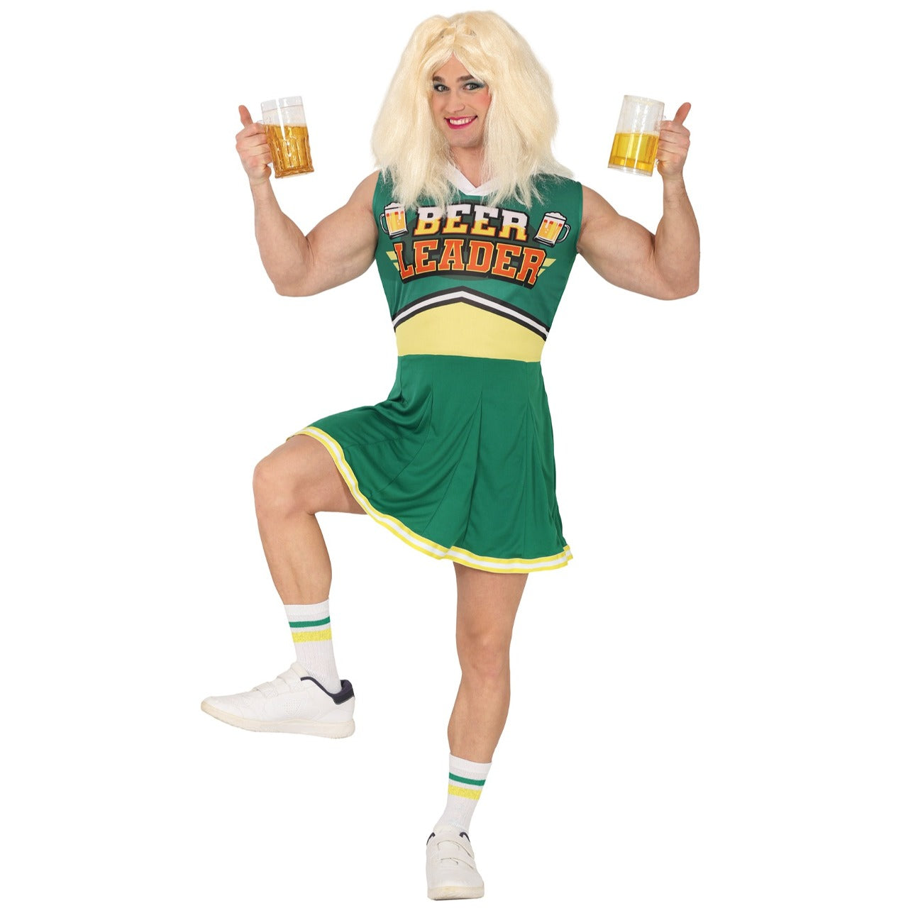 Déguisement de Pom-Pom Girl Beer Vert pour homme