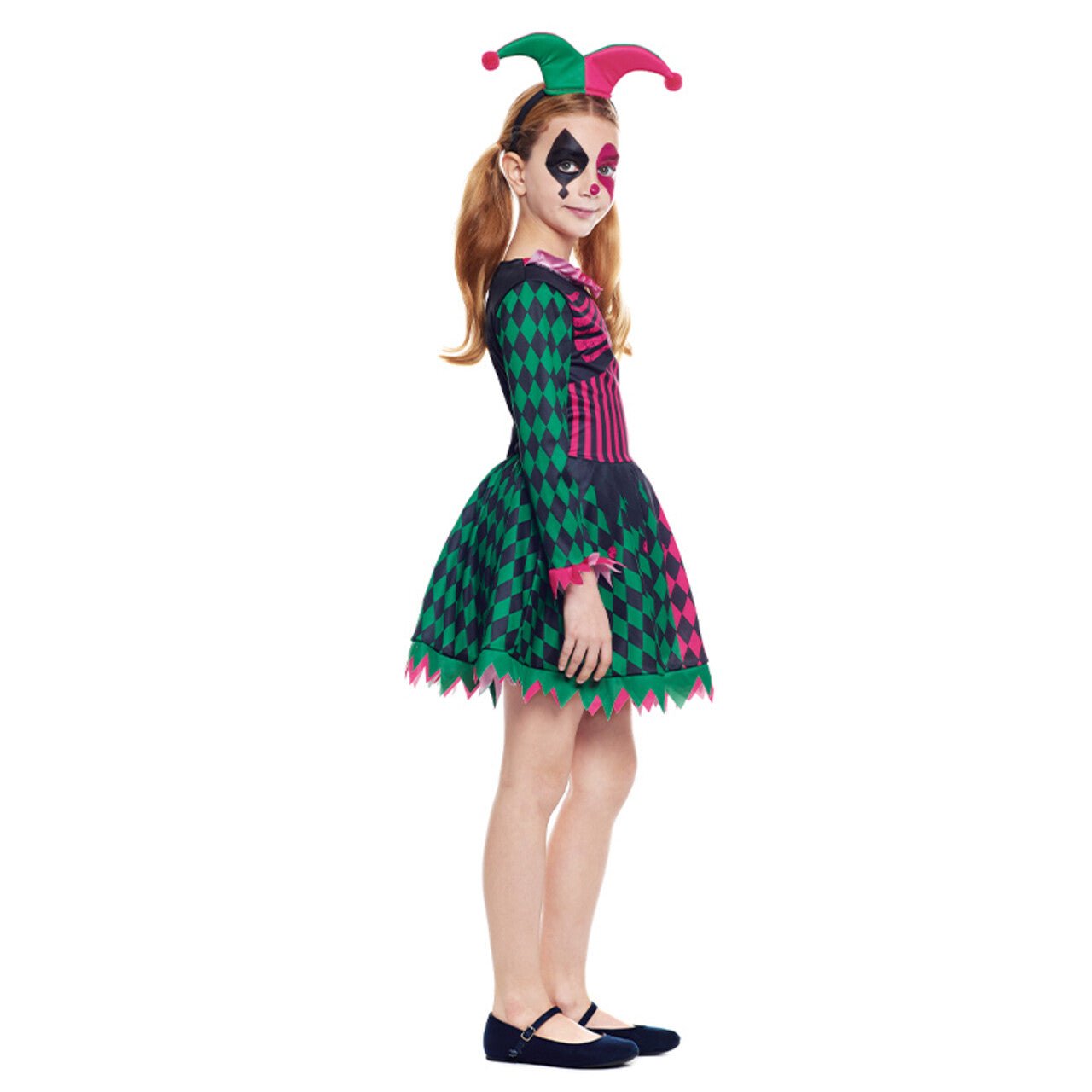 Déguisement Arlequin Squelette fille