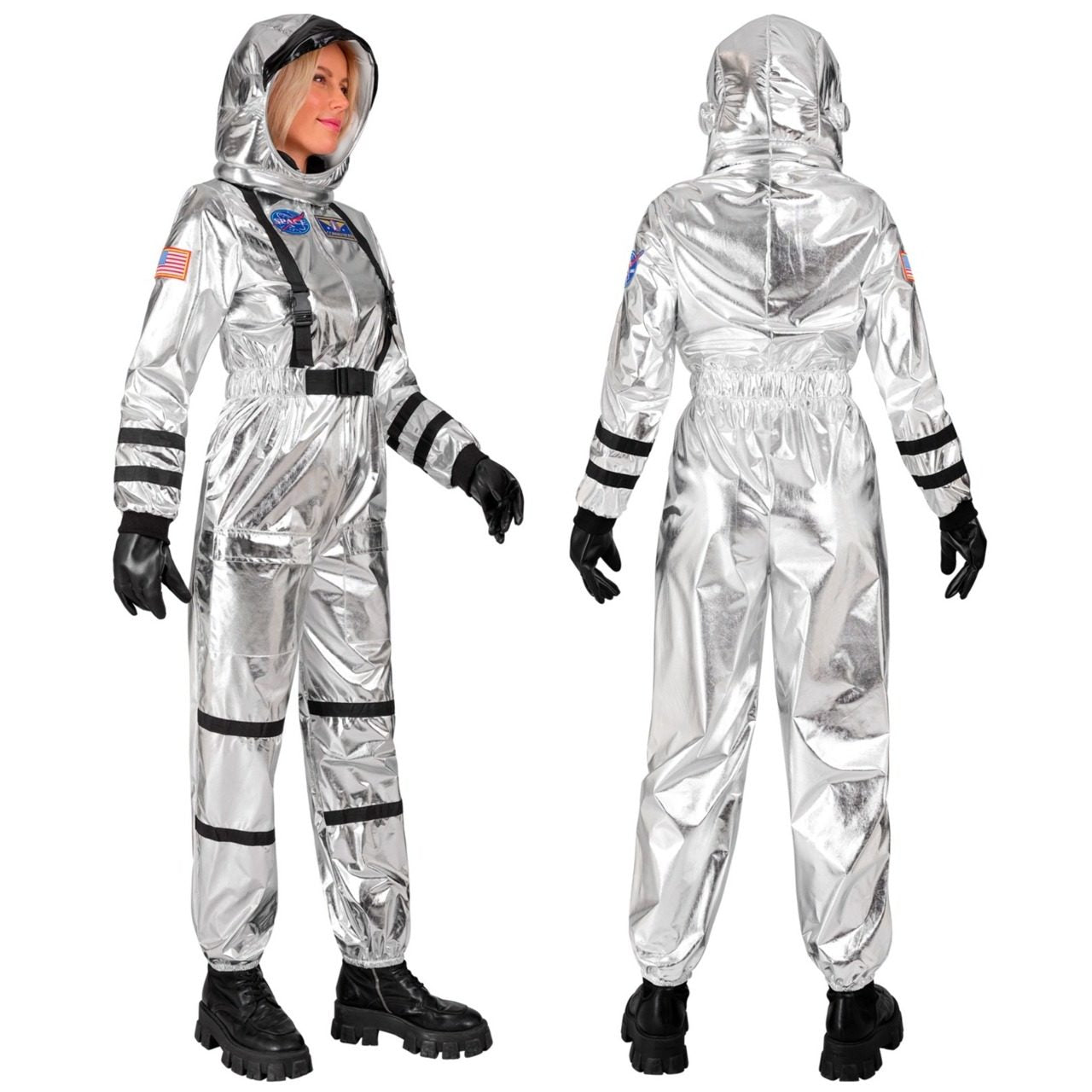Déguisement d'Astronaute Space Argent pour femme
