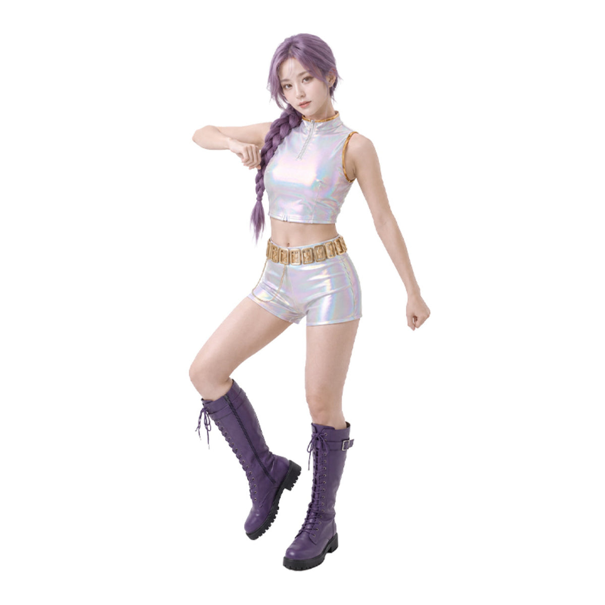 Déguisement de Chanteuse K-Pop Blanche Basic pour femme