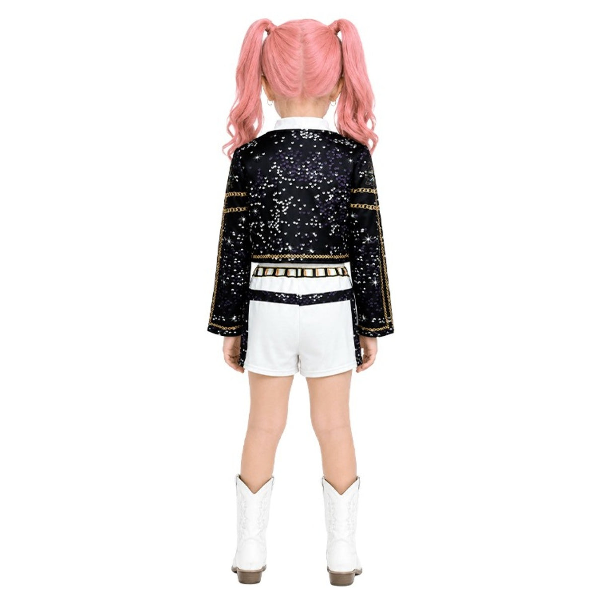 Déguisement de chanteuse K-Pop blanche Luxury pour fille