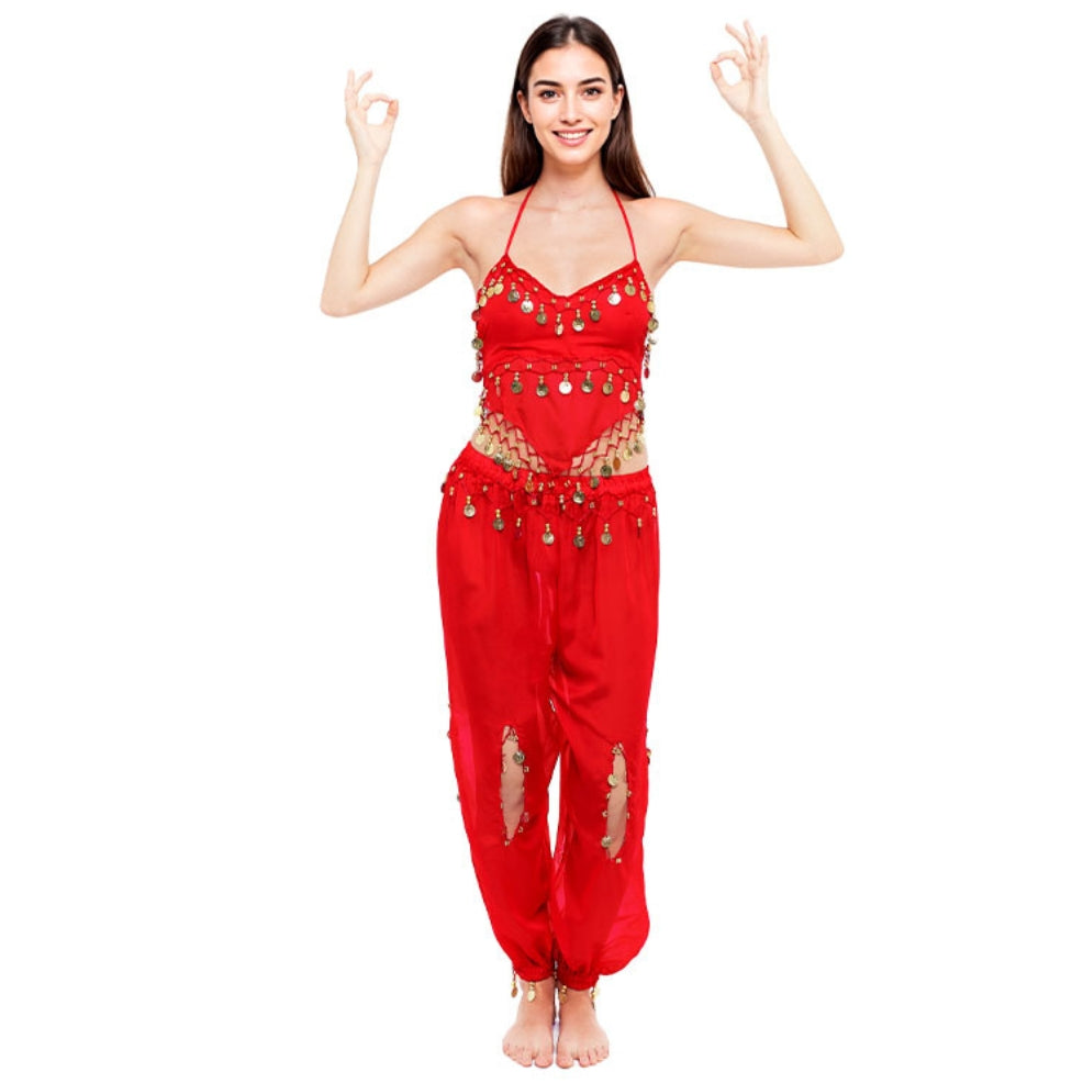 Déguisement de Danse du Ventre Rouge pour femme