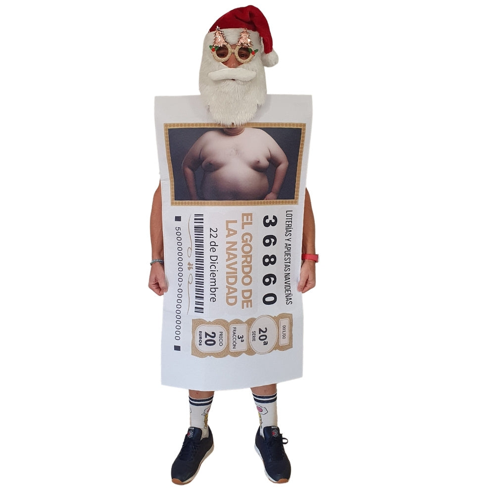 Déguisement Loterie de Noël pour adulte