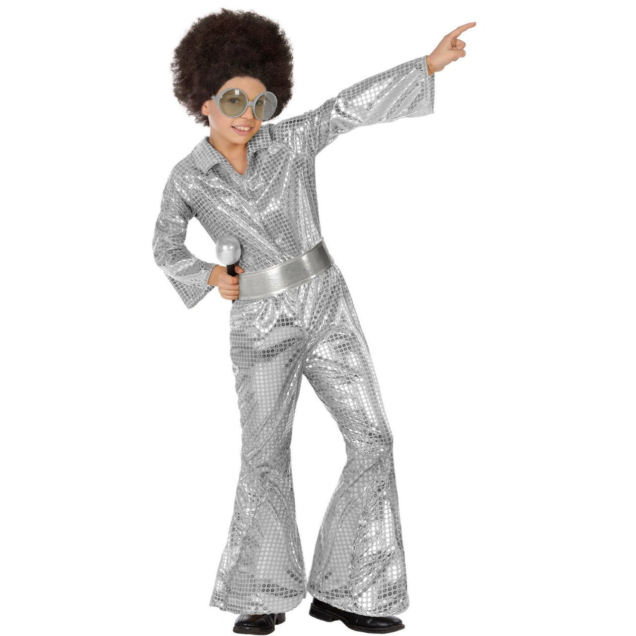 Déguisement Disco Fashion Argent pour garçon