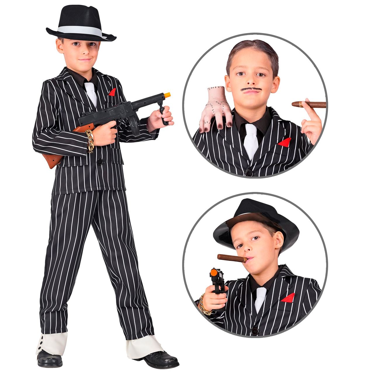 Déguisement de Gangster Sombre Gomez pour enfant