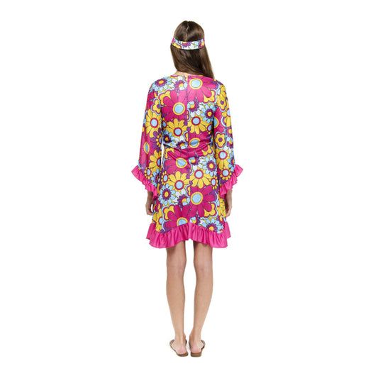 Déguisement Hippie Fuchsia femme