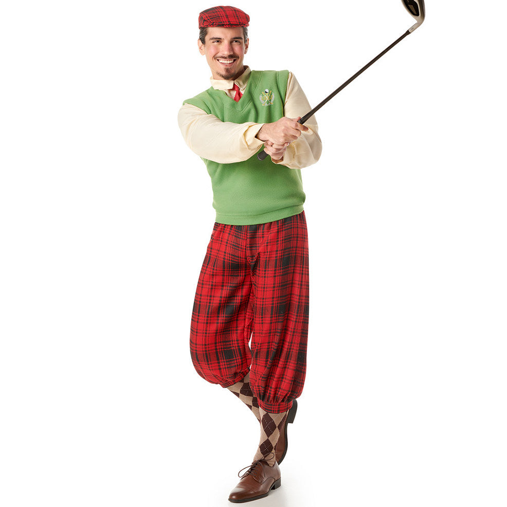 Déguisement de Joueur de Golf à Carreaux pour homme