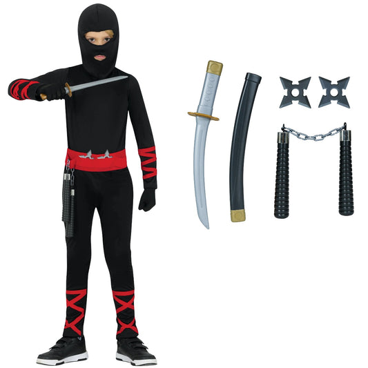 Déguisement Ninja avec armes garçon
