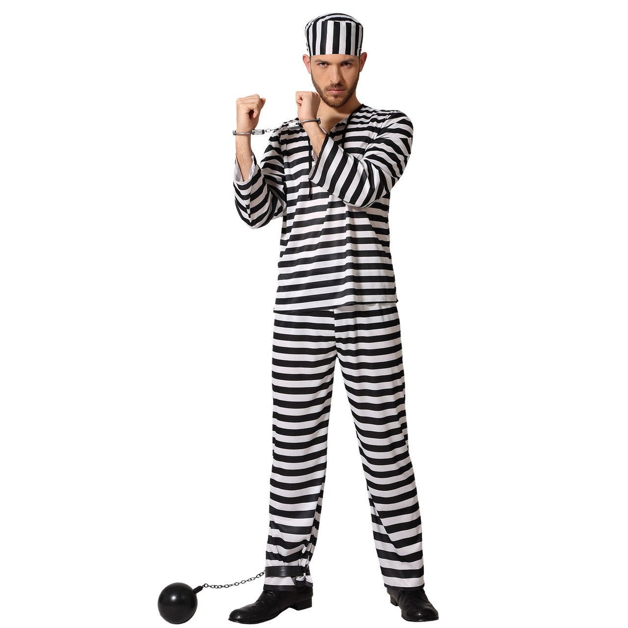 Déguisement de Prisonnier Rayé homme