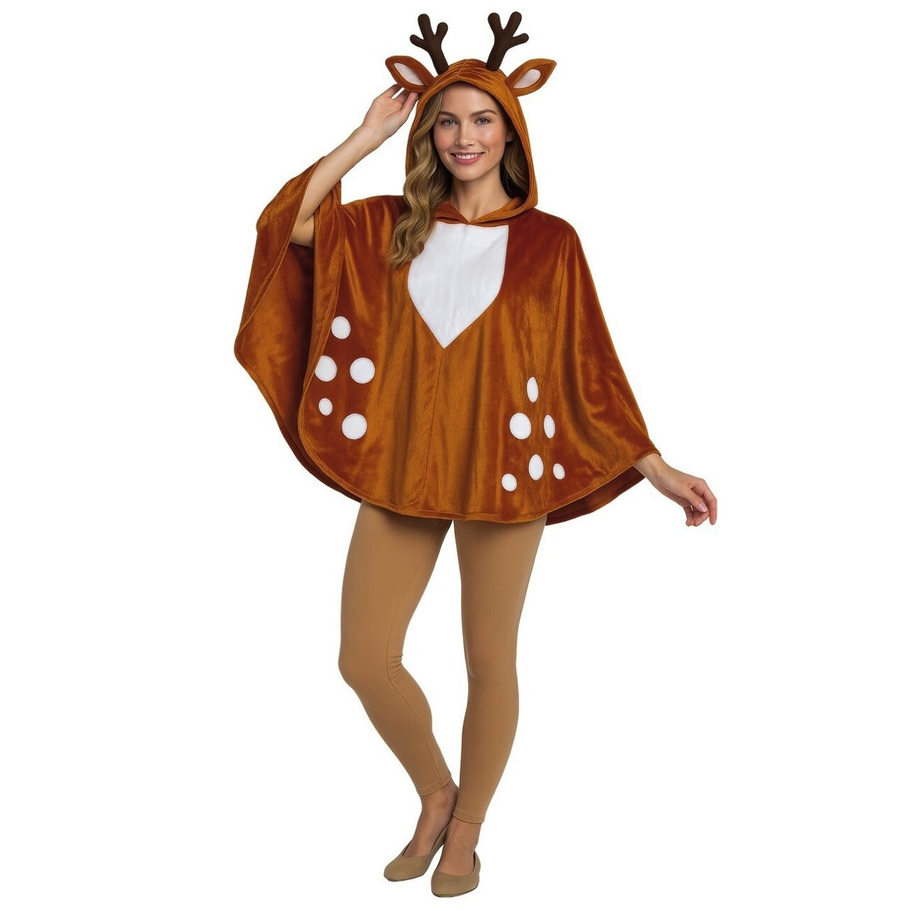 Déguisement de renne poncho pour adulte