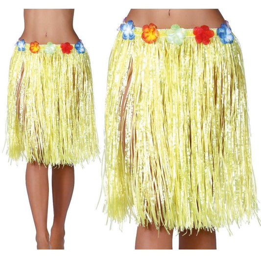 Jupe Hawaïenne Jaune Courte
