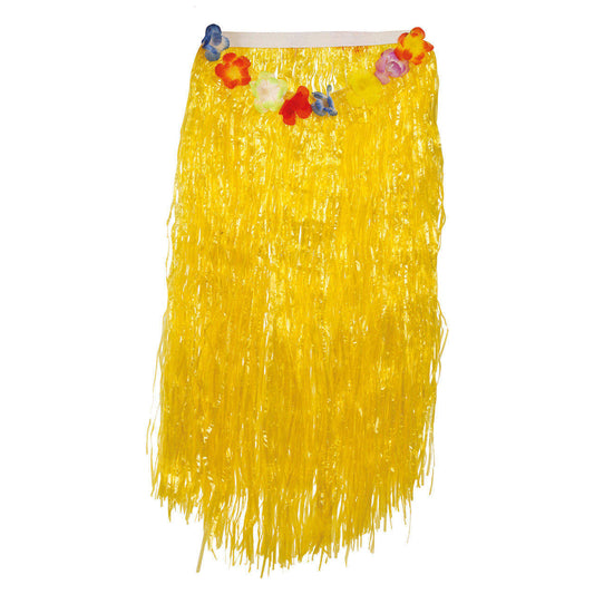 Jupe Hawaïenne Jaune Longue