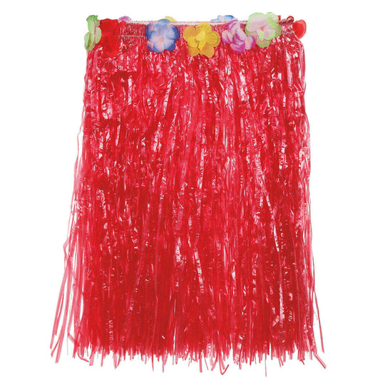 Jupe Hawaïenne Rouge Courte