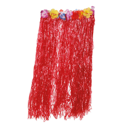 Jupe Hawaïenne Rouge Longue
