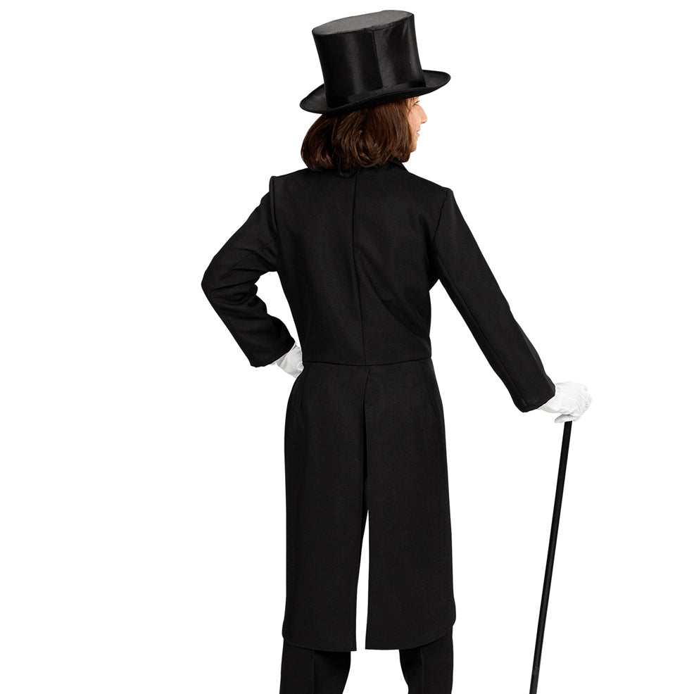 Queue-de-Pie Noir Revers Satin enfant
