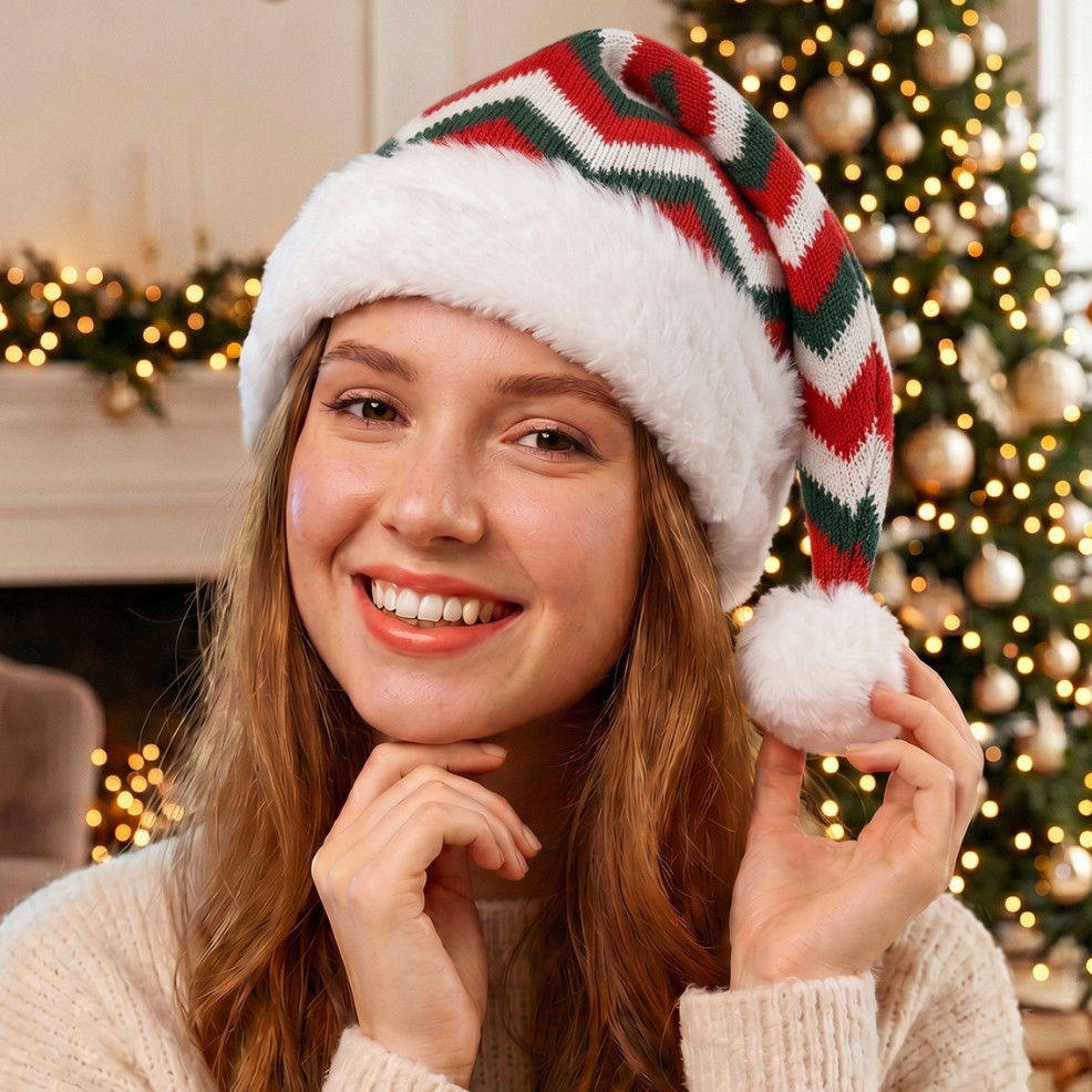 Bonnet de Noël tricolore