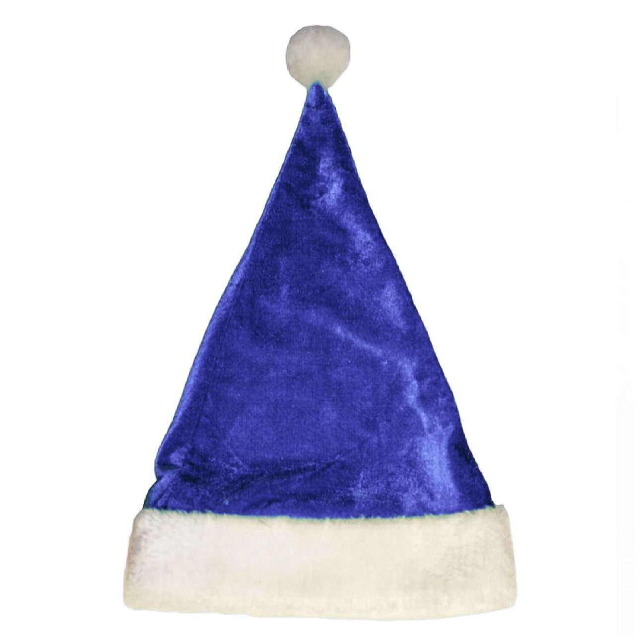 Chapeau du Père Noël en Velours Bleu