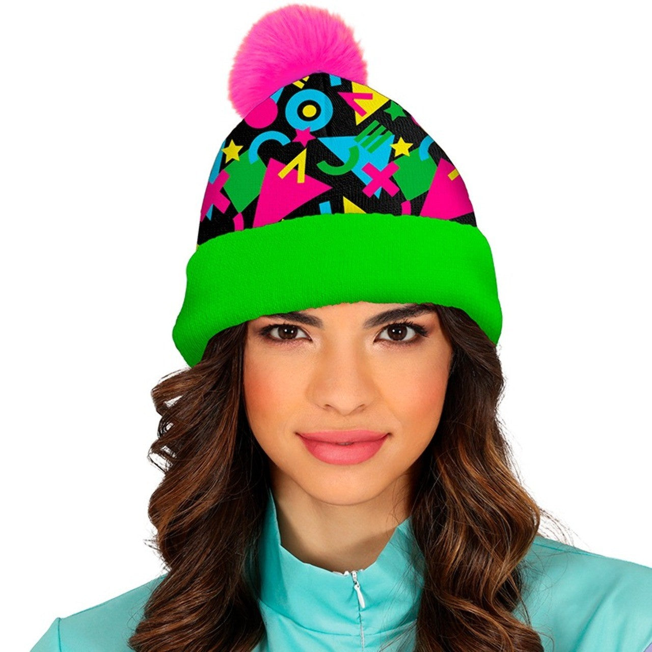 Bonnet en Laine Rose et Vert