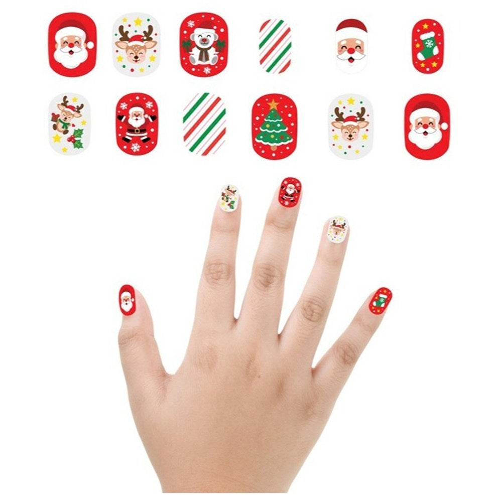 Kit de 12 Ongles de Noël Père Noël