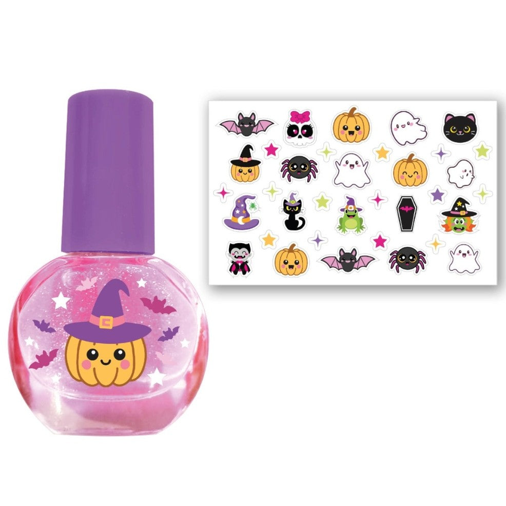Kit Vernis à Ongles et Autocollants Halloween enfant